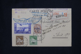ALGERIE Française - Lettre Par Avion - Alger Paris - Départ Retardé - 1930 - A 510 - Poste Aérienne