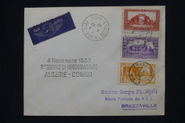 ALGERIE Française - Lettre Par Avion - Algérie Congo - 1938 - A 512 - Poste Aérienne