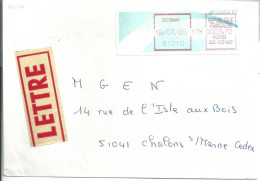 Vignette D'affranchissement - MOG - Esternay - Marne - Utilisation De La Vignette à L'envers - 1988 Type « Comète »