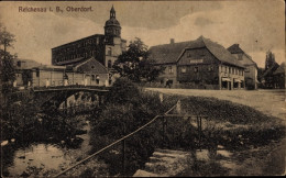 CPA Bogatynia Reichenau Schlesien, Oberdorf, Brücke - Schlesien