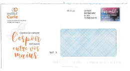 Pseudo Entier Postal " INSTITUT CURIE Ensemble Prenons Le Cancer De Vitesse " - Private Stationery