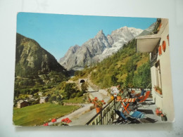 Cartolina "COURMAYEUR All'imbocco Del Traforo - Sfondo Monte Bianco" - Aosta