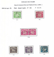 GRANDE BRETAGNE Taxe Ca.1914-23: Lot D'obl. - Postage Due