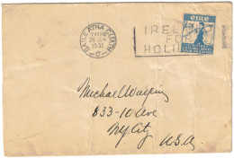 Irlande - Baile Atha Cliath - Lettre Pour New York (USA) - Seul Sur Lettre - 25 Juin 1931 - Storia Postale