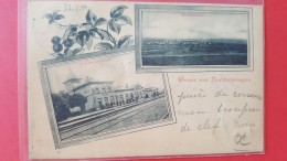 Gruss Aus Berthelmingen , La Gare  , 1899 , Cachet Train Sarreguemines/ Sarrebourg - Andere & Zonder Classificatie