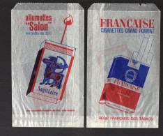 (tabac) Sachet Cigarettes FRANCAISE  / Alumettes SALON  (PPP42913) - Tabaco & Cigarrillos