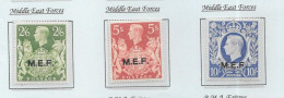 GB George Vl -   "ARMS"  M.E.F.   -  High Values (3)   U/M - See Scans - Ungebraucht