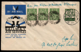 1934 (Aug. 19) "Smye" Special Cover With Dual Franking From Dublin For The 1st R.A.S. Airmail Via Birmingham To Glasgow - Airmail