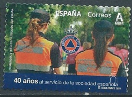 ESPAGNE SPANIEN SPAIN ESPAÑA 2021 40 ANIV PROTECCIÓN CIVIL PROTECTION USED ED 5521 MI 5571 YT 5276 SC 4560 SG 5521 - Used Stamps