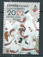 ESPAGNE SPANIEN SPAIN ESPAÑA 2022 POPULAR FESTIVALS:SAN FERMIN PAMPLONA IRUÑA USED ED 5589 MI 5640 YT 5345 SG 5589 - Used Stamps