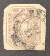 1863 Zeitungsmarke 1,05 Kreuzer GUT MIT WZ Gestempelt ANK 29  (Österreich Autriche Journaux Austria Newspaper Stamp - Used Stamps