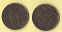 Argentina Dos Centavos 1888  Republica De Argentina Bronze Coin - Argentine