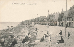 St Aubin Sur Mer * La Plage , Côté Est * Cabines De Bain - Saint Aubin