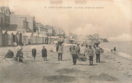 St Aubin Sur Mer * La Plage , Arrivée Des Pêcheurs * Cabines De Bain - Saint Aubin