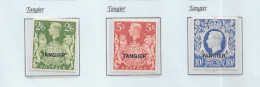 GB George Vl -   "ARMS"  TANGIER  -  High Values (3)    U/M  See Scans - Nuovi