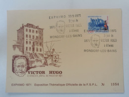 Exphimo 1971, Victor Hugo - Cartes Commémoratives