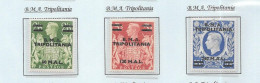 GB George Vl -   "ARMS"  BMA TRIPOLITANIA -  High Values (3)    MH See Scans - Neufs
