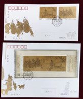 China 2023 Ancient Famous Painting - Salesman Picture Complet FDC - Lettres & Documents