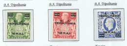 GB George Vl -   "ARMS"  B. A; TRIPOLITANIA -  High Values (3)    MH See Scans - Nuovi