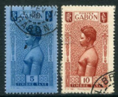 GABON 1932 Postage Due 5 And 10 C. Used.  Yv. 23-24 - Timbres-taxe