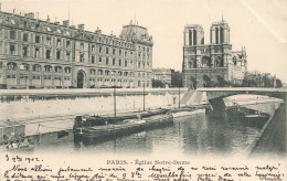 Paris * 4ème * église Notre Dame * Les Quais * Péniche Batellerie - Paris (04)