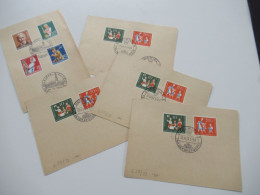 BRD 1957 Und 1958 Blanko PK 4x Mit Nr.250/251 Und 1x Nr.297/300 Sonderstempel Kiel Tag Der Briefmarke - Briefe U. Dokumente