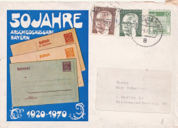 Bund Ganzsachen Umschlag 50 Jahre Abschiedsausgabe Bayern 1970 Münchener Ganzsachen Sammler Verein - Buste - Usati