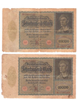 GERMANY P-70a > 2x 10,000 MARK 1922 - 10.000 Mark