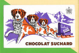 Buvard & Blotting Paper : Chocolat SUCHARD    Chiens Saint Bernard Et Le Traineau Milka Chocolat Au Lait - Chocolat