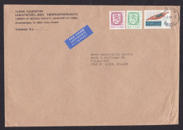 Finland: Airmail Cover To Netherlands, 1988, 3 Stamps, Technology, Heraldry, Air Label (minor Creases) - Lettres & Documents