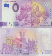 All World Souvenirschein Happy Easter Uncirculated 2022 0 Euro Happy Easter - Kiloware - Banknoten