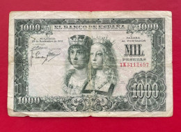 Beau Billet De 1000 Pesetas 29 Novembre 1957, Espagne - 1000 Peseten