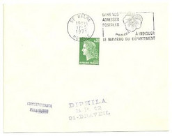 MOSELLE - Dépt N° 57 = DELME 1971 = FLAMME SUPERBE =  SECAP Multiple ' PENSEZ + CODIFIEZ' = Pensée N° 2 - Código Postal