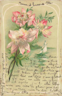 CPA - Fleur Et Voilier - Carte De Vœux - Plage - Colorisé - Carte Postale Ancienne - Bloemen