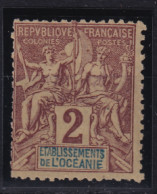 OCÉANIE 1892 - MLH - YT 2 - Ongebruikt