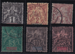 OCÉANIE 1892 - Canceled - YT 1-5, 8  - Used Stamps
