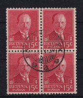 LITHUANIA 1934 - Canceled - Sc# 283 - Block Of 4! - Lituania