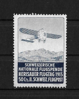 1913 FLUGPOST VORLÄUFER LANGNAU   ►SBK-V In Ungebr. Erhaltung Ohne Gummierung, Mit Kleinem Falzrest◄ - Nuovi