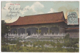 CPA Chine. Ming Tombs , Tientsien 16 Juin 1912 Pour Le Commandant Rouvellou Limoges - Chine