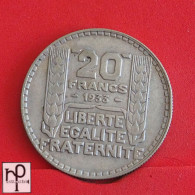 FRANCE 20 FRANCS 1933 - ***SILVER***   KM# 879 - (Nº55509) - 20 Francs