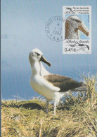 TAAF N° 328 OISEAUX SUR CARTE MAXIMUM - FDC