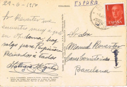 50646. Postal ANDORRA La VIEJA (Andorra Española) 1960. Franqueo Con Sello Español. Vistas Varias - Lettres & Documents