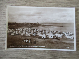 CPA PHOTO ROYAUME UNI ECOSSE ST ANDREWS CARAVAN SITE PIER AND EAST SANDS - Fife