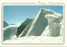 Monte Rosa (Aosta) Versante Nord Delle Rocce Nere, Lyskamm Orientale Sul Fondo, Panorama Invernale, Vue En Hiver - Aosta