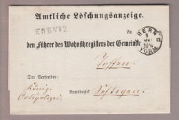 CH Heimat BE Koeniz 1851-05-08 (Bern) Löschungsanzeige - 1843-1852 Kantonalmarken Und Bundesmarken