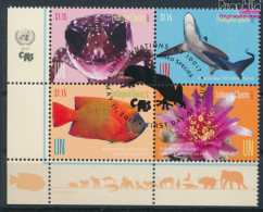 UNO - New York 1614-1617 Viererblock (kompl.Ausg.) Gestempelt 2017 Gefährdete Arten (10054746 - Used Stamps