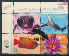 UNO - New York 1614-1617 Viererblock (kompl.Ausg.) Gestempelt 2017 Gefährdete Arten (10054747 - Used Stamps