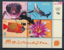 UNO - New York 1614-1617 Viererblock (kompl.Ausg.) Gestempelt 2017 Gefährdete Arten (10054748 - Used Stamps