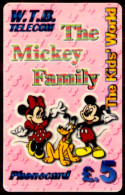 SCHEDA TELEFONICA PHONECARD U.K. W.T.B. TELECOM WALT DISNEY THE MICKEY FAMILY - Autres & Non Classés