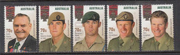 2015 Australia Victoria Cross Recipients Military Complete Set Of 5 MNH  @ BELOW FACE VALUE - Mint Stamps